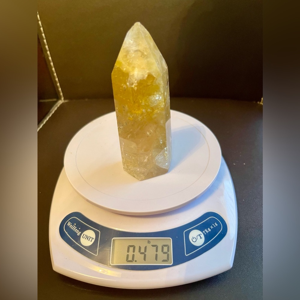 Citrine Tower With Rainbows. 0.479lb